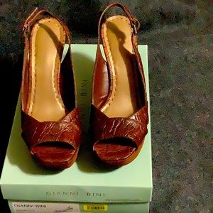 Gianni Bini Croc Wedge